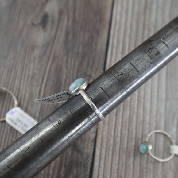 Mesa Ring Larimar Womens Silver Boho Bohemian Gypsy Dainty Gift  Present Holiday - Picture 9 of 15